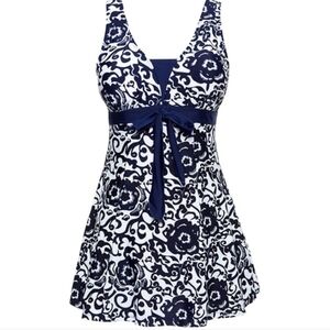 Wantdo Blue & White Swimsuit